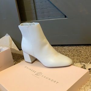 White Chinese Laundry Bootie